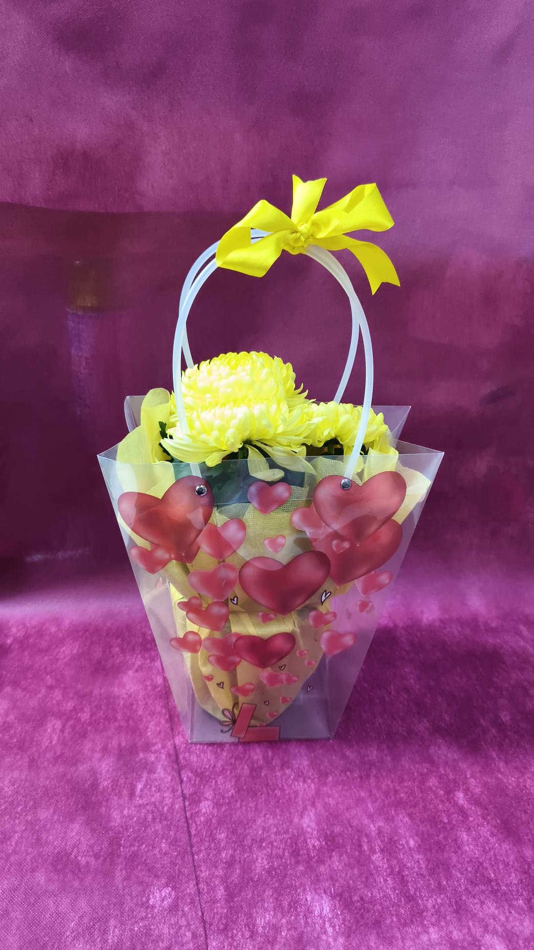 Çantalı Krizantem(Chrysanthemum) Sarı