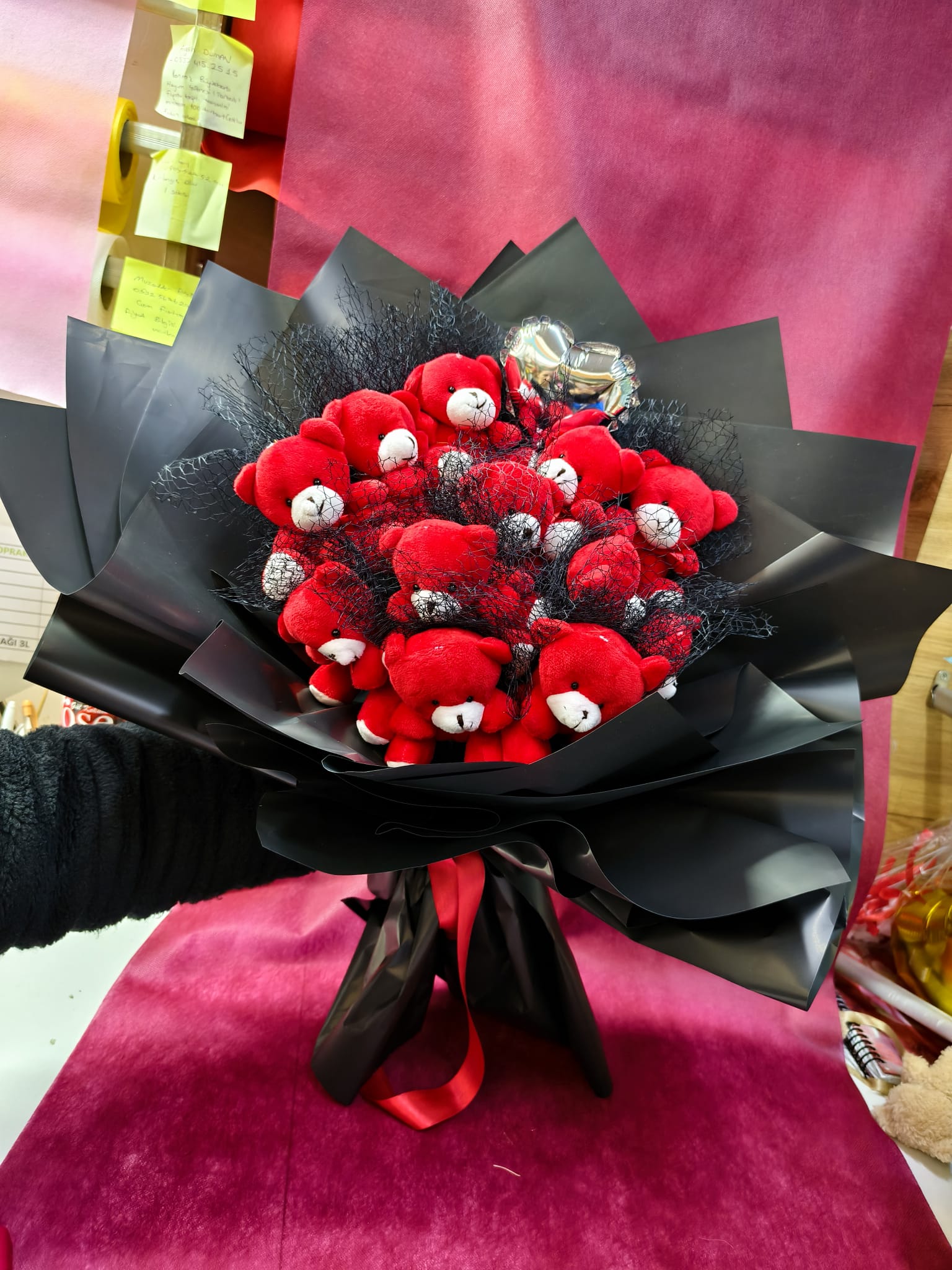 Ayıcık Buketi - Kırmızı